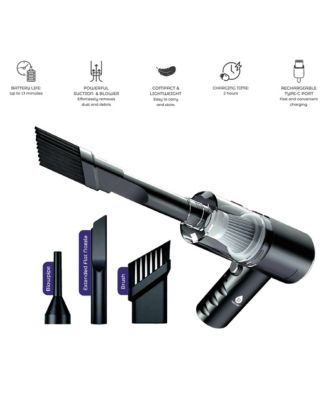 3-in-1 Cordless Rechargeable Cleaning Bundle: Power Scrubber, Extended Brush & Mini Vacuum Duster for Home & Car.
