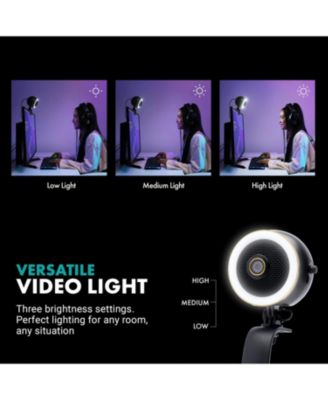 WebMic HD Pro - All-in-One Streaming Webcam, Microphone and LED Ring Light