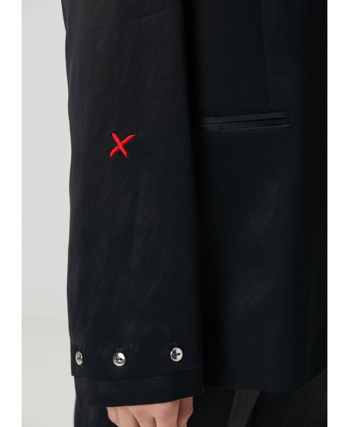 Женский пиджак PCFG Linen-Blend Tailored Blazer, цвет: Угольно-чёрный — фото 5