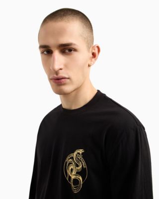 Men's Cotton Graphic Long-Sleeve T-Shirt