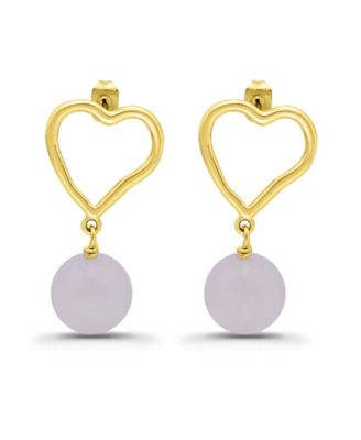 Gold Plated Open Heart Post Earrings