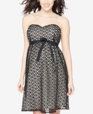 Motherhood Maternity - Maternity Eyelet Strapless Dress