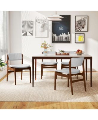 Modern Padded Dining Chairs Set of 2 w/Padded Seat Tilt Backrest for Dining Room