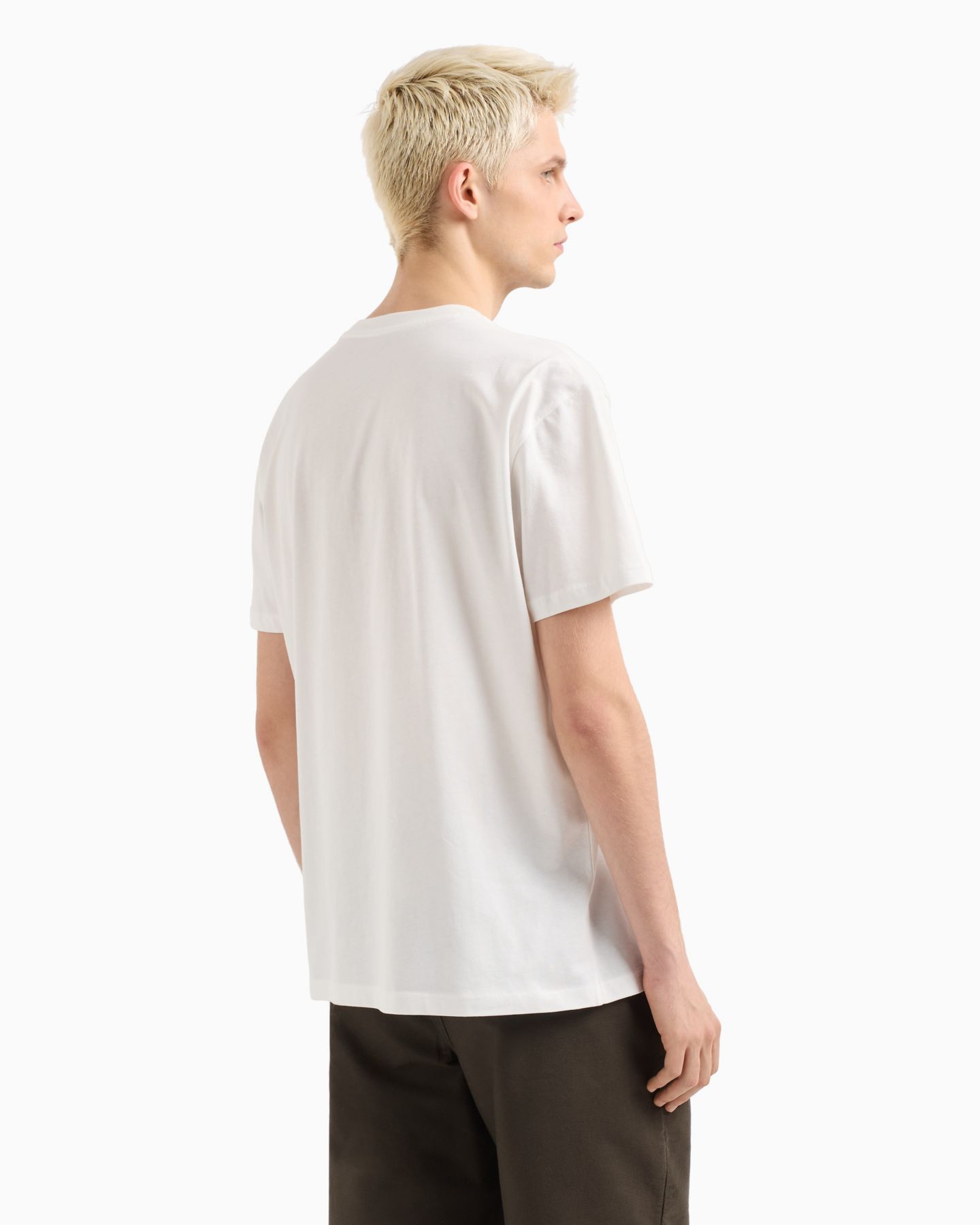 Мужская футболка A|X Armani Exchange Palm Graphic, цвет: Молочный белый — фото 2