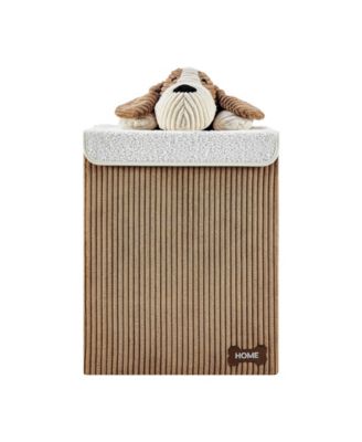Collapsible Corduroy Kids Plush Laundry Hamper Toy Storage