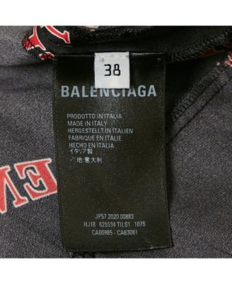 Women's Black Logo Print Satin Silk Asymmetric Midi Skirt