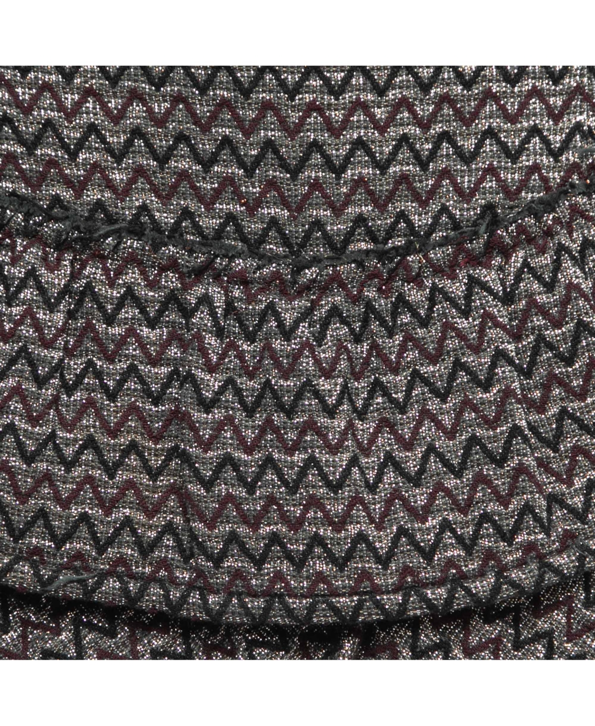 Pre-Owned Isabel Marant Women's Silver Zig-Zag Patterned Lurex Knit Mini Skirt