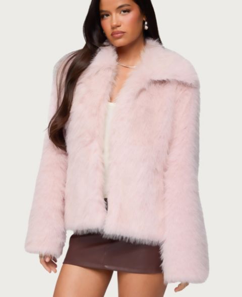 Женские куртки Edikted Noelle Oversized Faux Fur Jacket