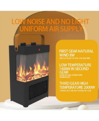 Electric Fireplace Heater for Indoor Use, 1500W Space Heater Fireplace with 3D LED Flame, Double Safety Protection