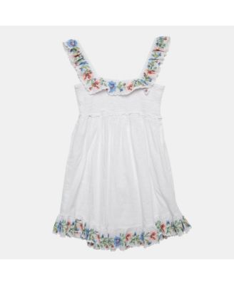 Women's White Embroidered Cotton