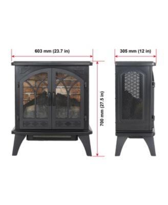 24 inch 3D Flame Electric Infrared Quartz Fireplace Stove with remote control