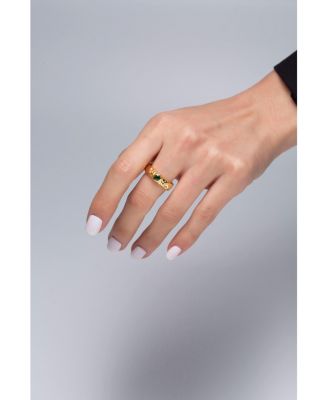 Sylvie Cubic Zirconia Molten Stackable Ring