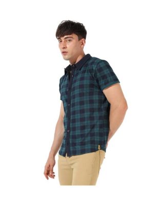 Men's Green & Blue Tartan Plaid Shirt