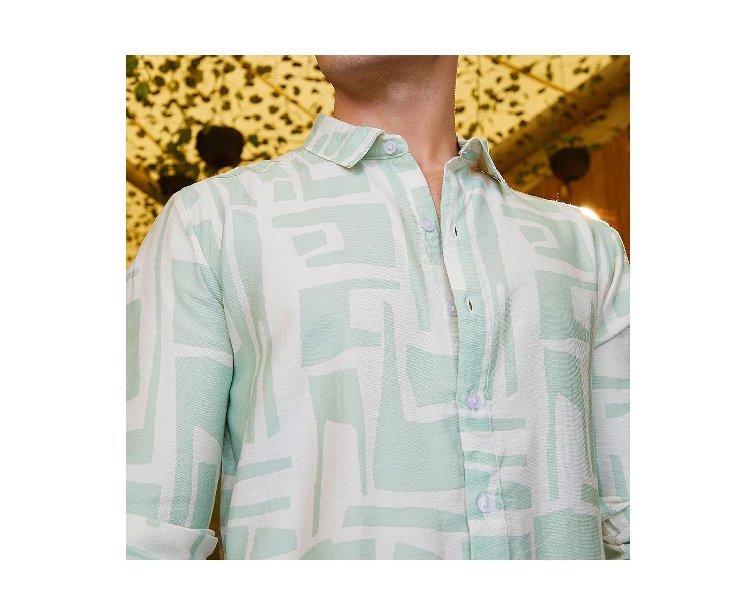 Men's Abstract-Deco Regular Shirt