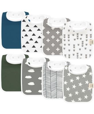 8-Pack Coast Baby Bibs for Boy, Girl, Drool Bibs, Baby Bib for Girls, Boys