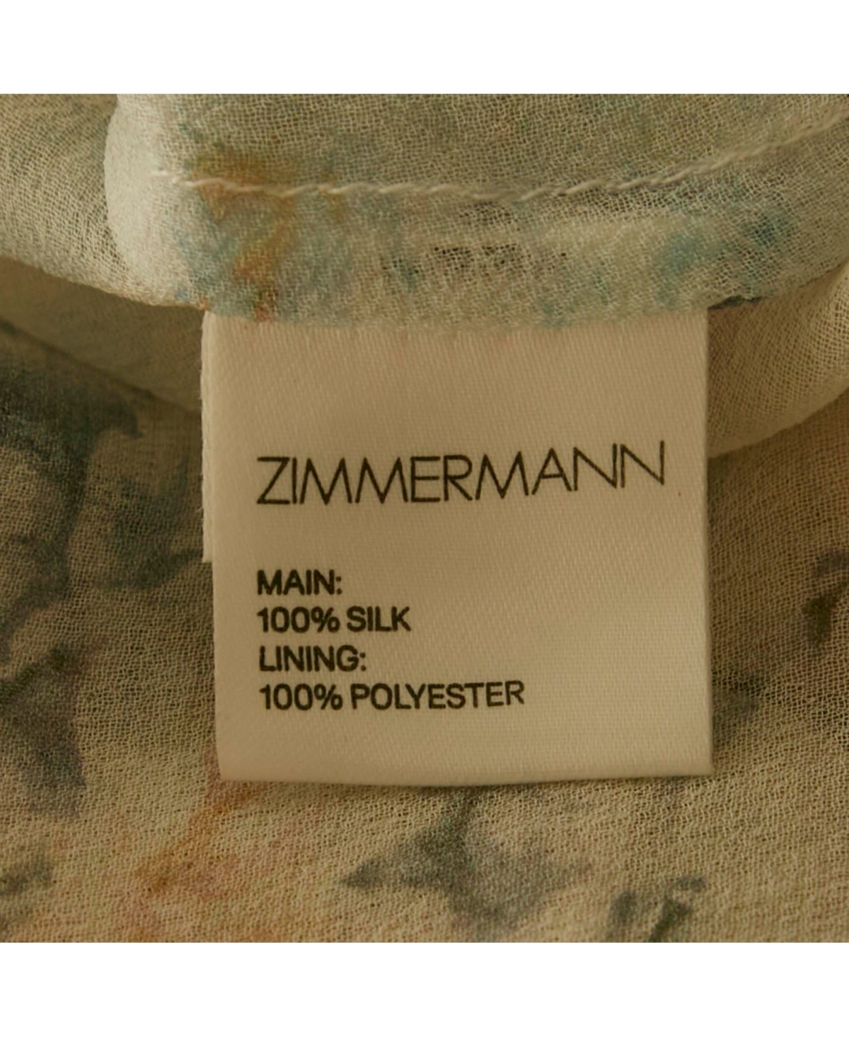 Pre-Owned Zimmermann Women's Cream Floral Print Silk Ruffled Playsuit