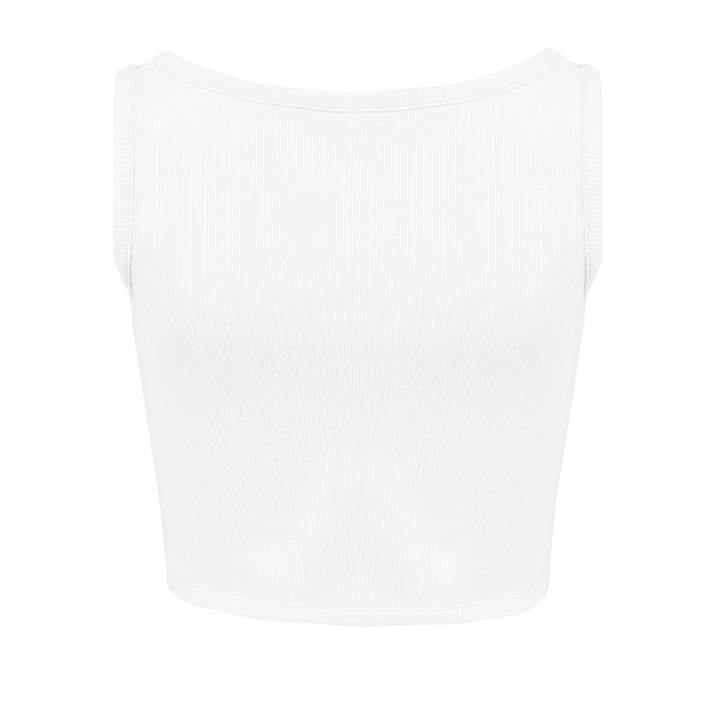 Женский топ PCFG Ribbed Stretch Cotton-Blend Cropped, цвет: Blanc De Blanc — фото 5