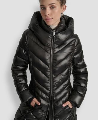 Women's Full-Zip Front Quilted Puffer Coat