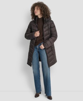 Women's Zip-Front Long Coat