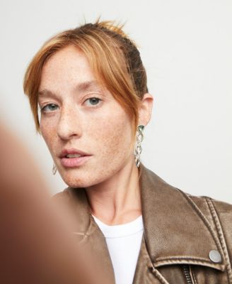 Silver Plated Dazzling Green Crystal Drop Earrings