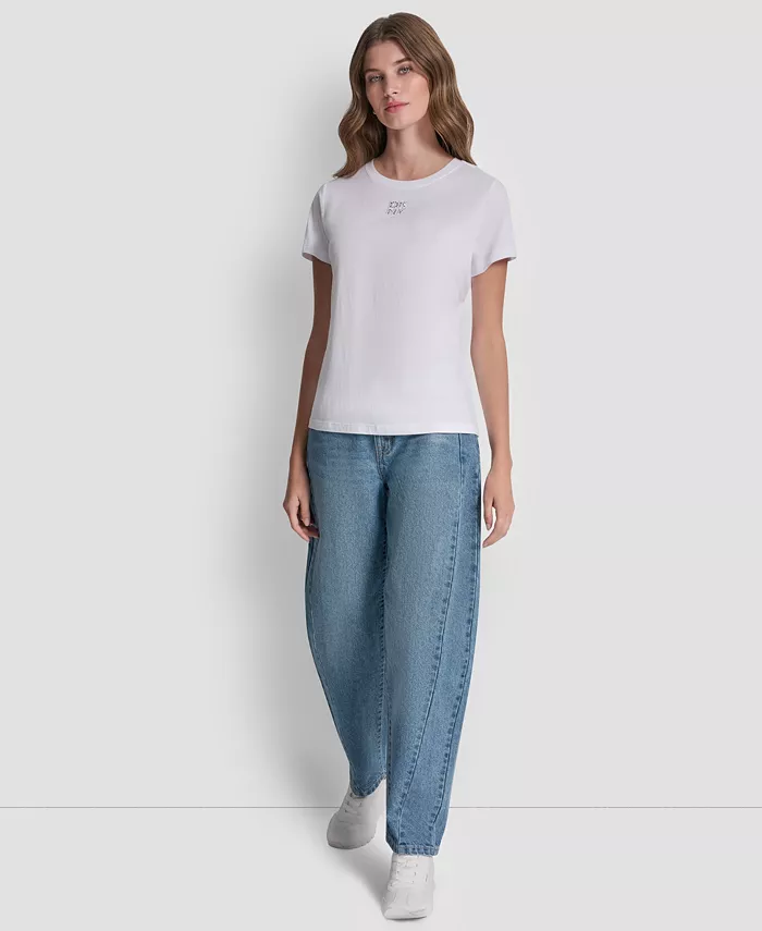 Women's Stacked Eyelet Logo Crewneck T-Shirt - thumbnail 7