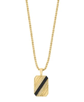 EFFY Collection - Men's Diamond Pendant Necklace (1/2 ct. t.w.) in Gold Over Silver