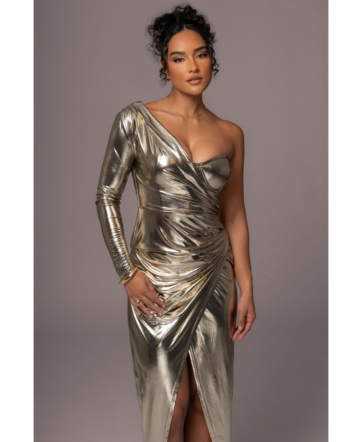 Jluxlabel Women's Kaleah Metallic Maxi Dress