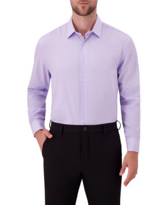 Report Collection - Men's 4-Way Geometric Print Spread Collar Woven Dress Shirt