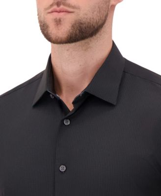 Men's 4-Way Check-Print Woven Dress Shirt