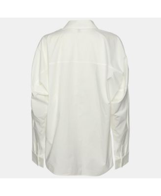 Women's White Cotton Poplin Shirt