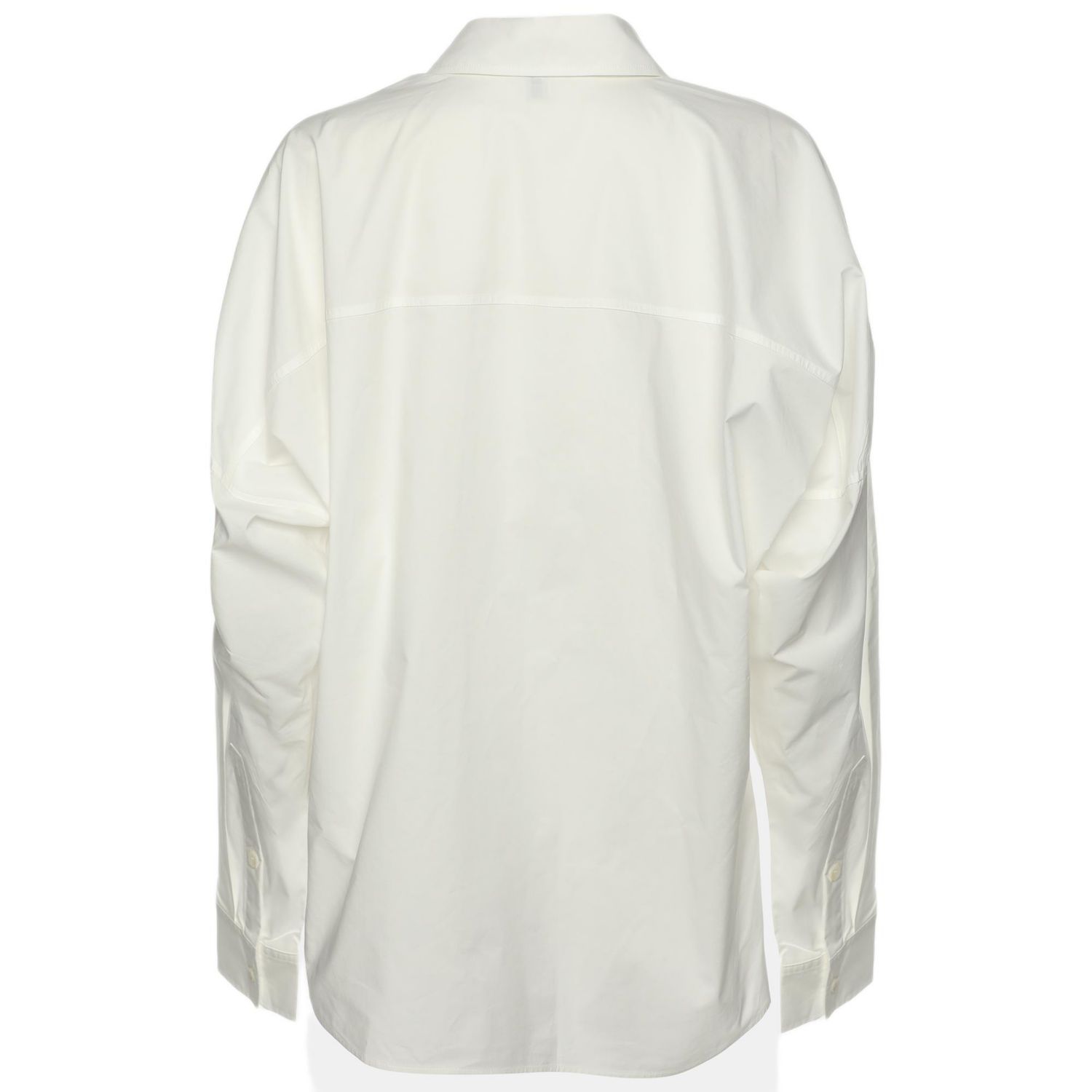 Women's White Cotton Poplin Shirt