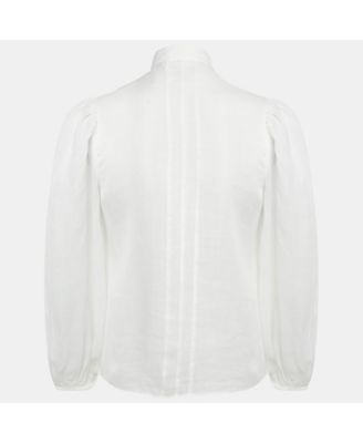 Women's Ramie Scallop Frill Detail Jude Shirt