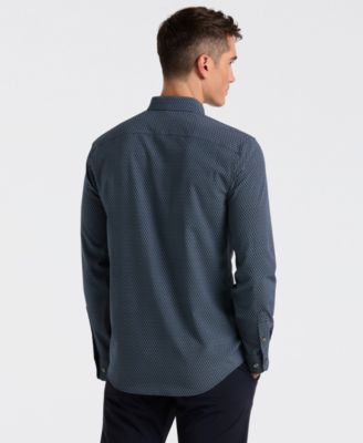 Men's Slim-Fit Diamond Geo-Print Shirt