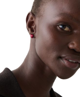 Amour Heart Enamel Stud Earrings