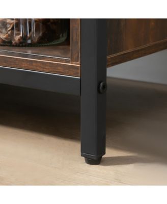 Industrial Sideboard Cabinet with Sliding Barn Doors,