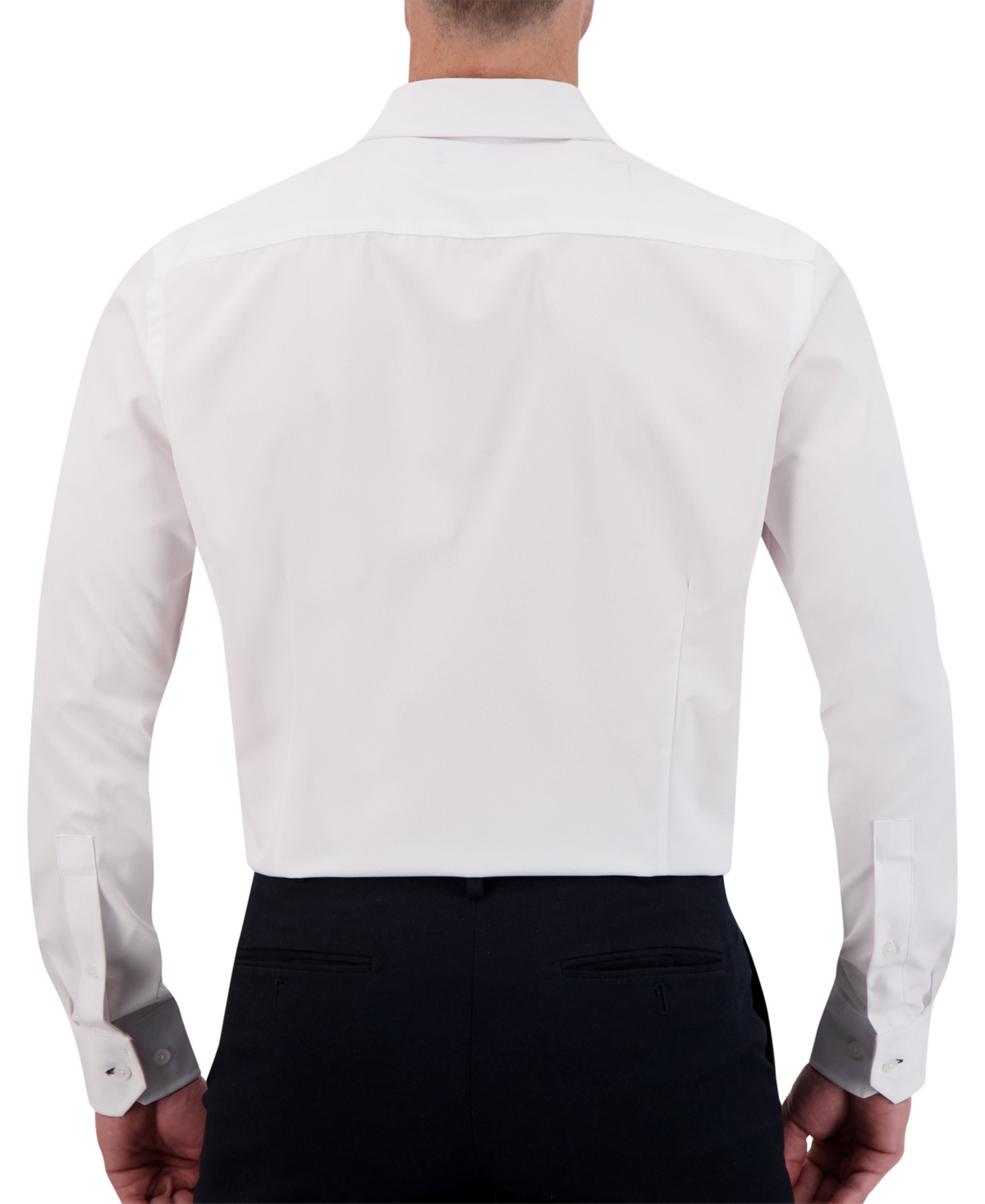 Report Collection Men's 4-Way Tonal Herringbone Print Woven Dress Shirt