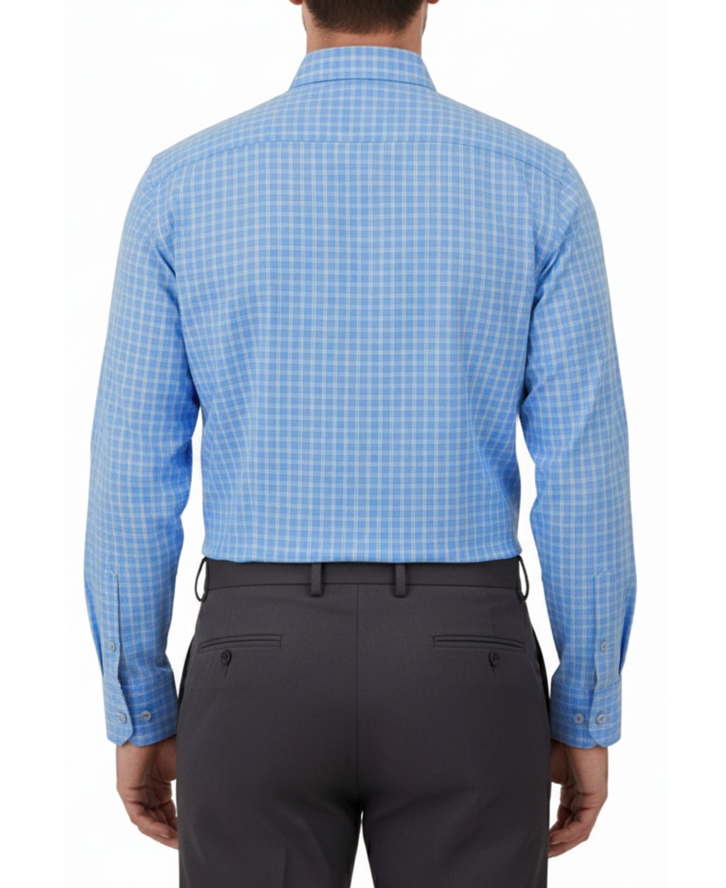 Мужская рубашка Report Collection 4-Way Tonal Geometric-Print Woven Dress Shirt, цвет: Синий — фото 3
