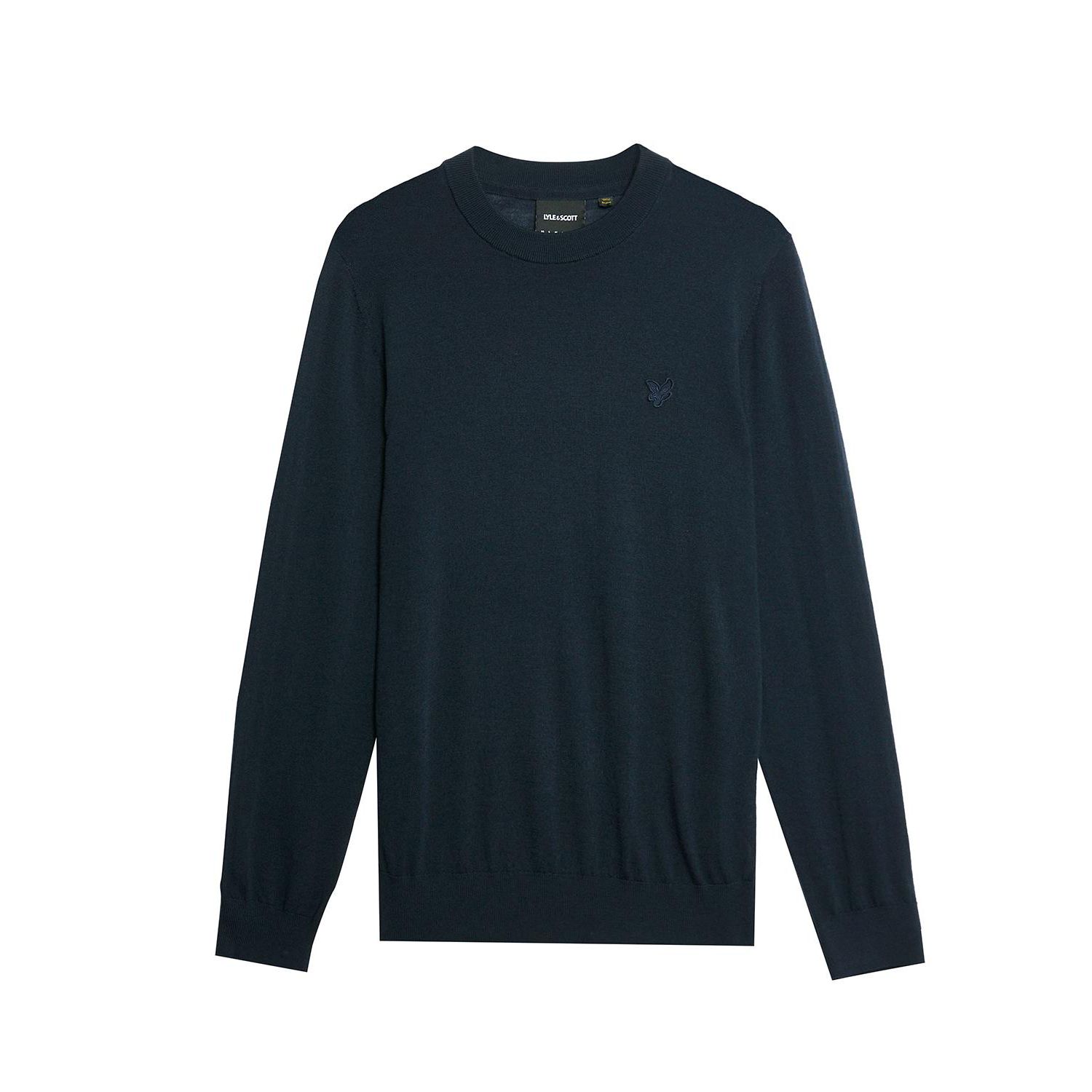 Men's Tonal Eagle Merino Crew Neck Sweater