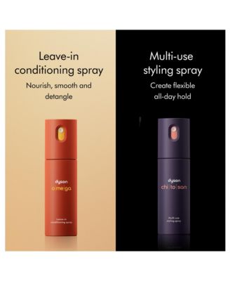 Omega Leave-in conditioning spray (50mL) and Dyson Chitosan Multi-use styling spray (50mL)