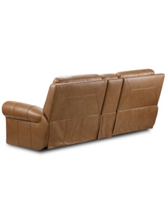 Alexandre Leather 2-Pc. Sofa with 2 Power Motion Recliners and 1 Console, Exclusively at Macy's