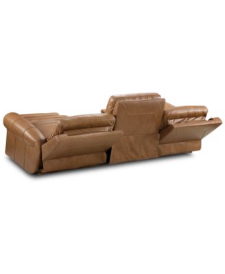 Alexandre Leather 3-Pc. Sofa with 2 Power Motion Recliners, Exclusively at Macy's