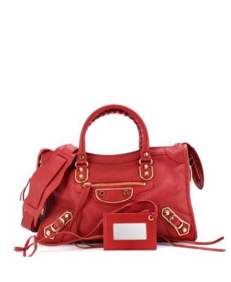 Small City Classic Metallic Edge Bag Leather