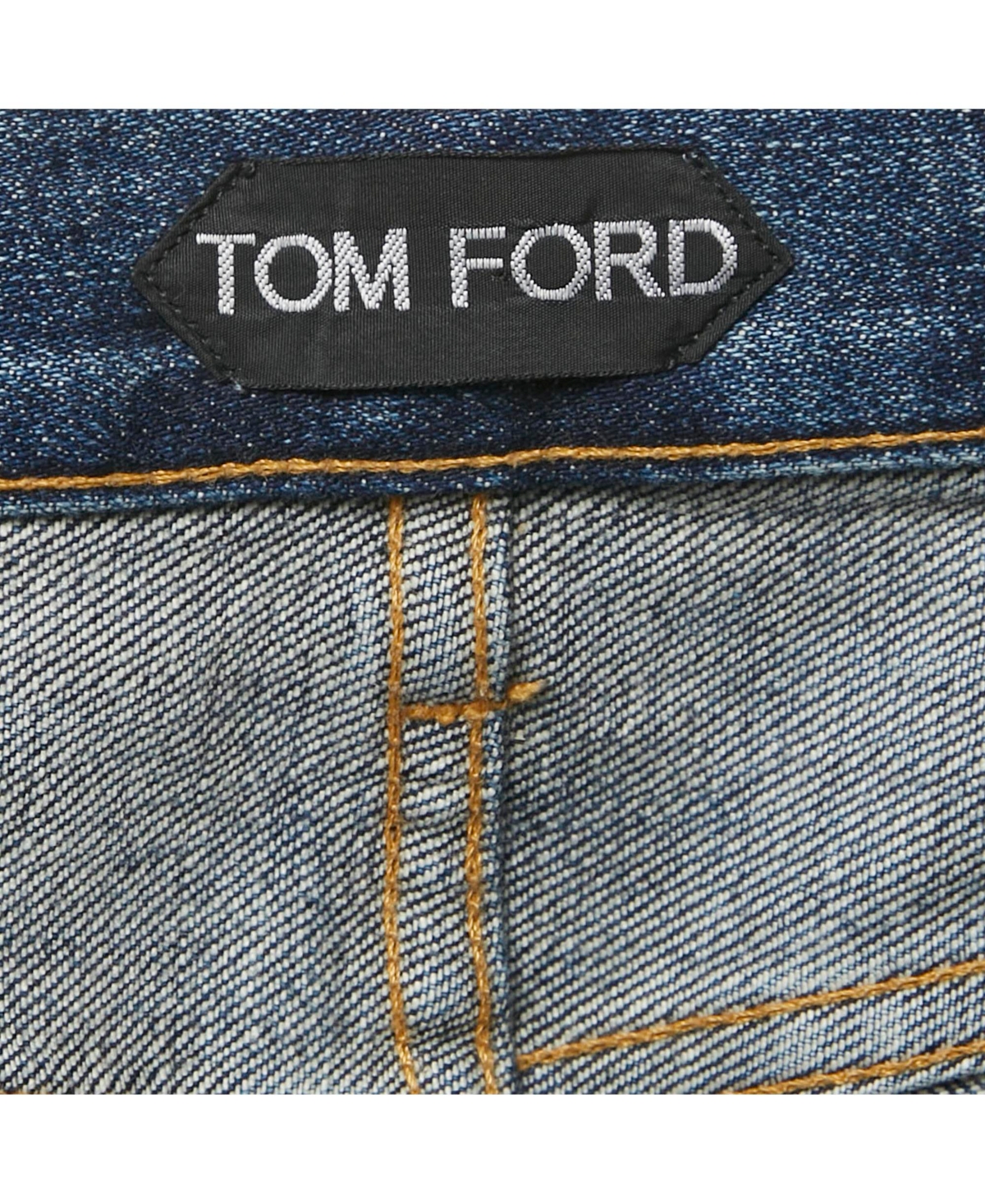 Pre-Owned Tom Ford Men's Blue Washed Denim Slim Fit Jeans