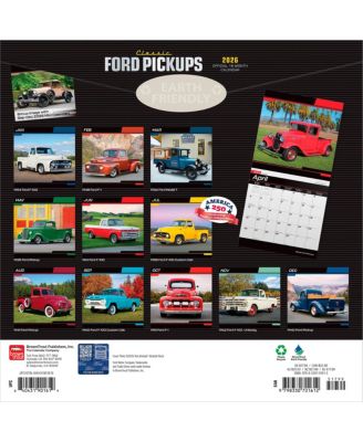 Classic Ford Pickups OFFICIAL | 2026 12 x 24 Inch (Hanging) Monthly Square Wall Calendar | Foil Stamped Cover | Plastic-Free