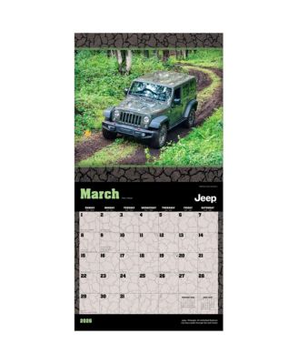 Jeep OFFICIAL | 2026 12 x 24 Inch (Hanging) Monthly Square Wall Calendar | Plastic-Free