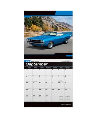 Dodge Challenger OFFICIAL | 2026 12 x 24 Inch (Hanging) Monthly Square Wall Calendar | Plastic-Free