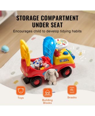Ride On Push Car with Music & Storage for Toddlers