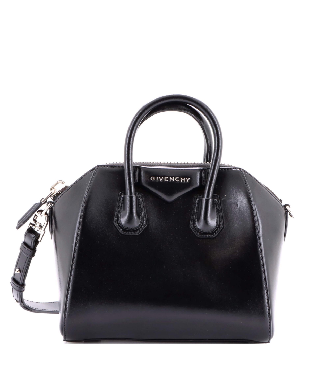 Pre-Owned Givenchy Mini Antigona Bag Glazed Leather