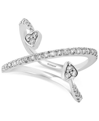 EFFY Collection Pavé Classica by EFFY Diamond Double Arrow Heart Ring ...
