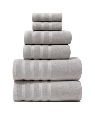 Luxury Soft & Absorbent 100% Ring Spun Cotton Towel Set for Bathroom, Shower, Spa - 6 Piece Set
